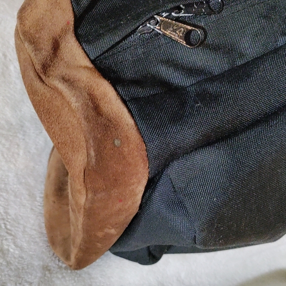 Jansport Bags Jansport Black Backpack With Brown Suede Bottom